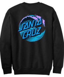 Blue Santa Cruz Wave Logo Sweatshirt Back