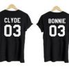 Clyde And Bonnie 03 Couple T-shirt Back