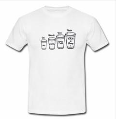 Coffee Cup Sizes Funny Mood T-Shirt