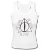 Deathly hallows and Harry potter hogwarts The Cloak The Wand The Stone Tank Top