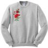 Embroidered rose sweatshirt