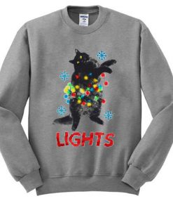 Holiday Light Cat Sweatshirt
