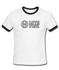 Love pink ringer shirt