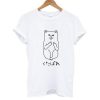 Middle Finger Cat Japanese T-shirt