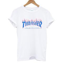 Thrasher Patriot Blue Flame T-shirt