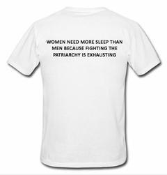 Women Need More Sleep than Men T-shirt back