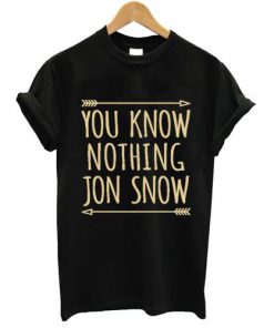 You Know Nothing Jon Snow Game Of Thrones Iron On T-shirt
