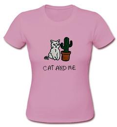 cat and me cactus T-shirt