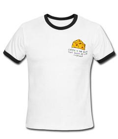 cheese is the glue Ringer Shirt