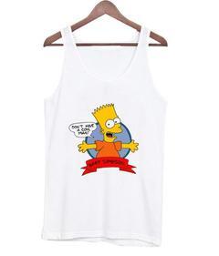 don't have a cow man bart simpson tank  top