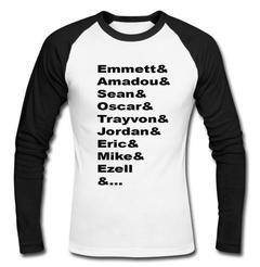 emmett and amadou and sean raglan longsleeve