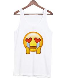 emoji heart tank top