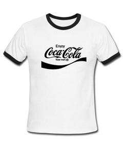 enjoy coca cola trademark Ringer Shirt