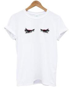 eye shadow and mascara T-shirt