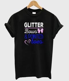 glitter bows and pointed toes T-shirt