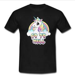 go to hell unicorn  T-shirt