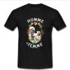 homme femme T-shirt