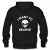 i want to believe hoodie back
