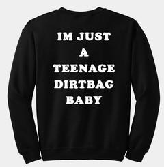 im just a teenage dirtbag baby sweatshirt back