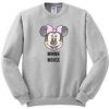 minnie mouse face sweatshirt