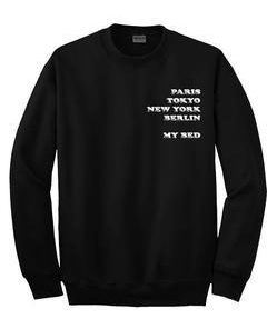 paris tokyo newyork sweatshirt