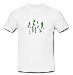 plant embroidery T-shirt