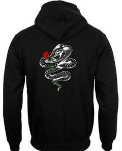 snakes roses back hoodie