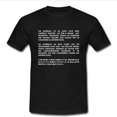 the materials of my body  T-shirt