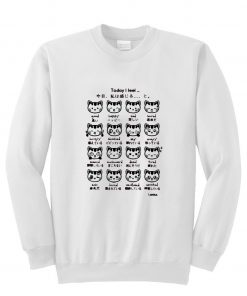today i fee cat japanese sweatshirt