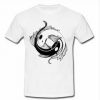yin yang koi fish T-shirt