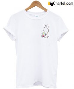 Cute Boba Loving Bunny T-Shirt-Si