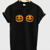 Halloween Pumpkin Boobs T-Shirt-Si