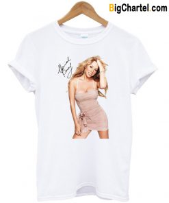 Signed Mariah Carey Autograph Signature T shirt-Si