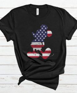 Mickey Mouse USA Flag T Shirt