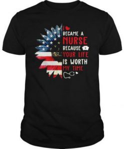 Nurse American Flag T-Shirt