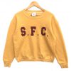 S.F.C Sweatshirt 90s tag Delta made in USA crewneck big logo yellow colour sweatshirt