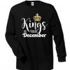 Kings with crown are born in december Hoodie