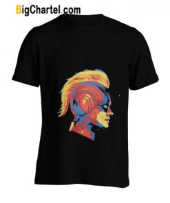 Captain Marvel Carol Danvers face T-shirt