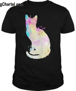 Cat Watercolor Splash T-shirt