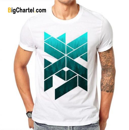 Geometric Figure Design Men T Shirts