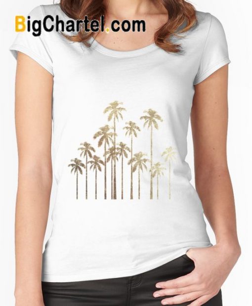 Glamorous Gold Tropical Palm T-Shirt