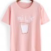 Milk Women Pink T-shirt