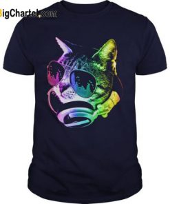 Rainbow Music Cat Shirt T-Shirt