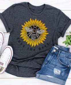 Save The Bees Sunflower T-Shirt