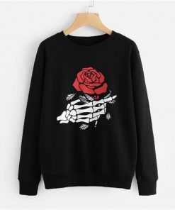 Black Floral sweatshirt