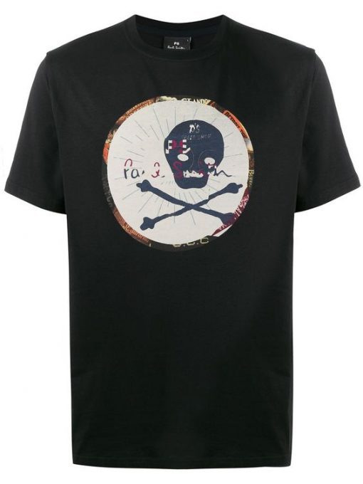 Black organic skull T-shirt