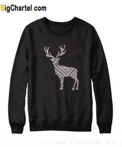 Christmas Deer Black Sweatshirt