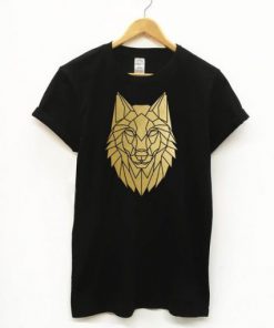 Geometric wolf illustration t-shirt