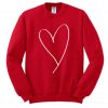 Heart O-Neck Long Sleeve Sweatshirt