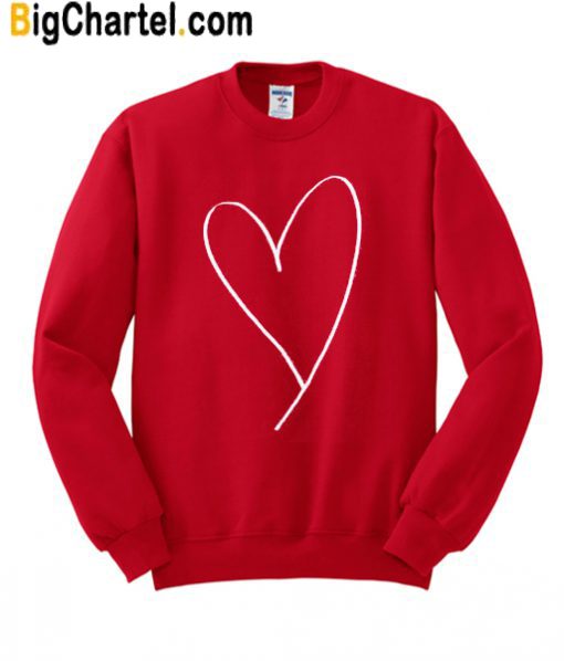 Heart O-Neck Long Sleeve Sweatshirt